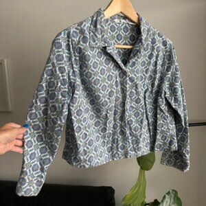 60's Reine Baumwolle Vintage German Cropped Blouse